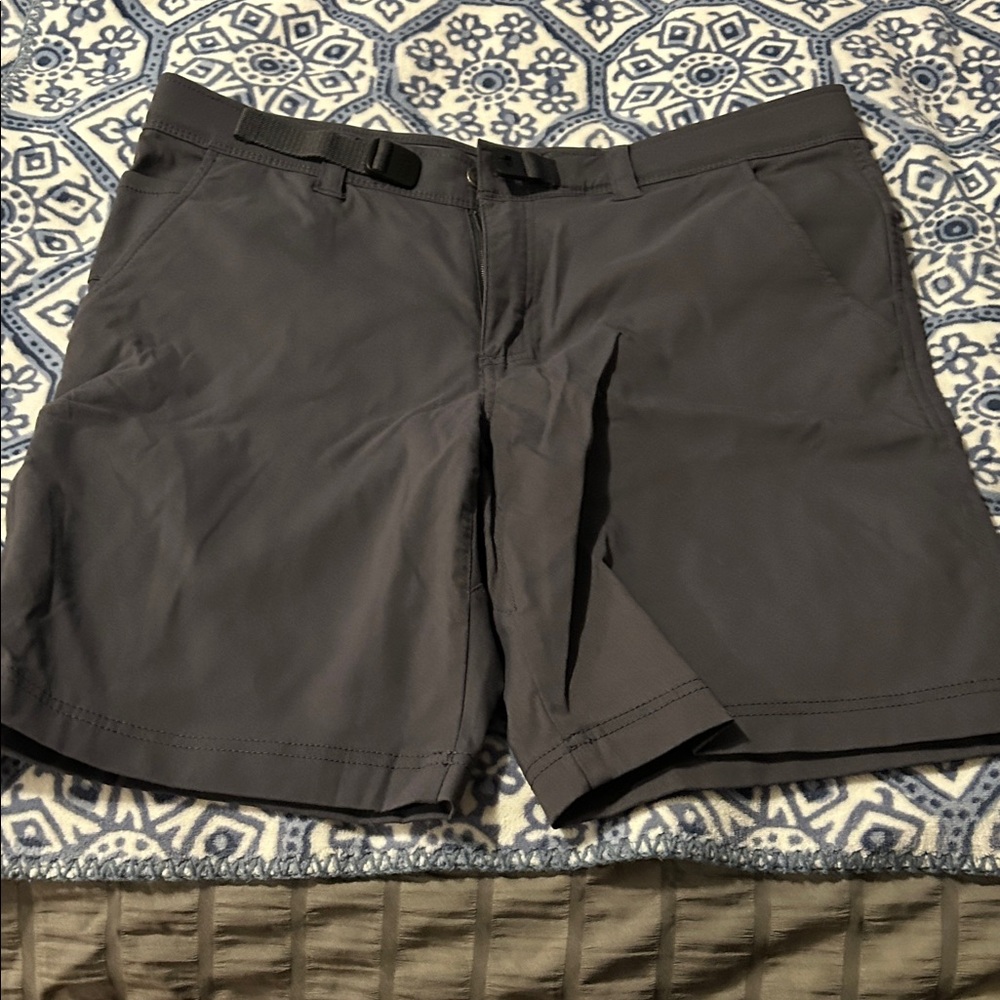 Men's Flat Front Active Shorts - Charcoal